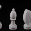 Photo de 6 pièces géantes d'échec Blanches.