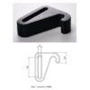 Photo et Plan du Crochet de Wingfoil pour ceinture Gong
