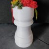 Photo Pot de fleur Forme Tour blanc