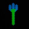 Photo Trident Phosphorescent bleue et jaune