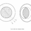 Plan vue arrière grille ventilation ronde