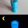 Pot de crayon Phosphorescent bleu