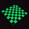 plateau échec blanc phosphorescent vert