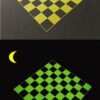 plateau échec jaune phosphorescent