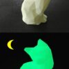 Chat phosphorescent blanc vert