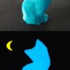 Chat phosphorescent bleu