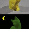 Chat phosphorescent jaune