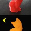 Chat phosphorescent rouge