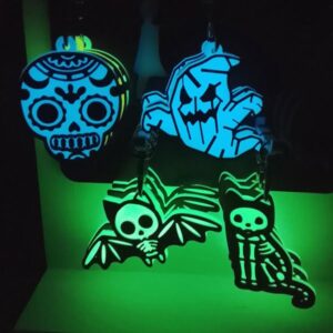 présentoir de porte-clefs d'halloween nuit